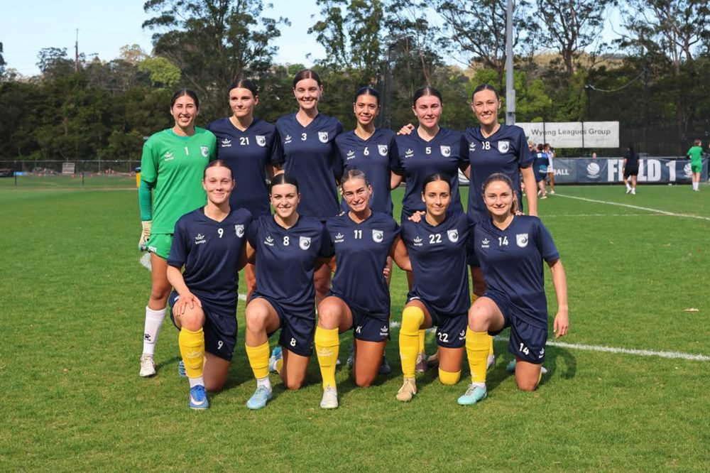 The Central Coast Mariners women's squad before a match